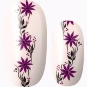 3 For 15 - LILY & FOX - PURPLE FLEUR Nail Stickers Wraps Strips Purple Flowers